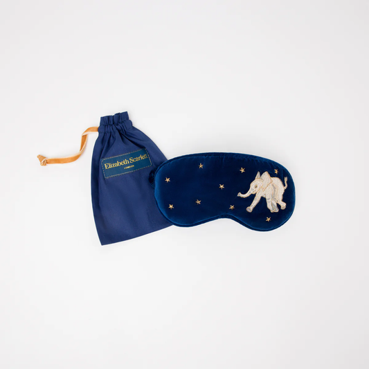 Baby Elephant Conservation Navy Velvet Eye Mask